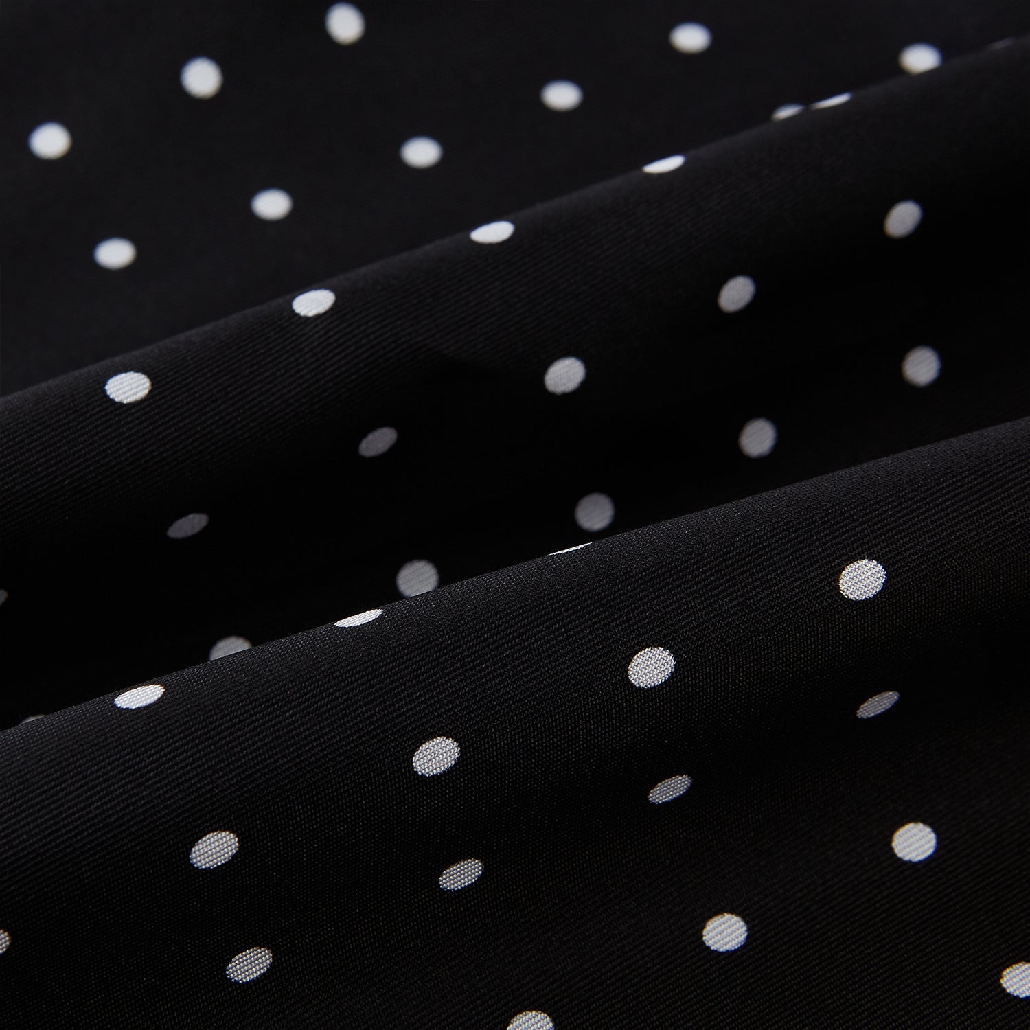 Black and White Spotted Silk Scarf