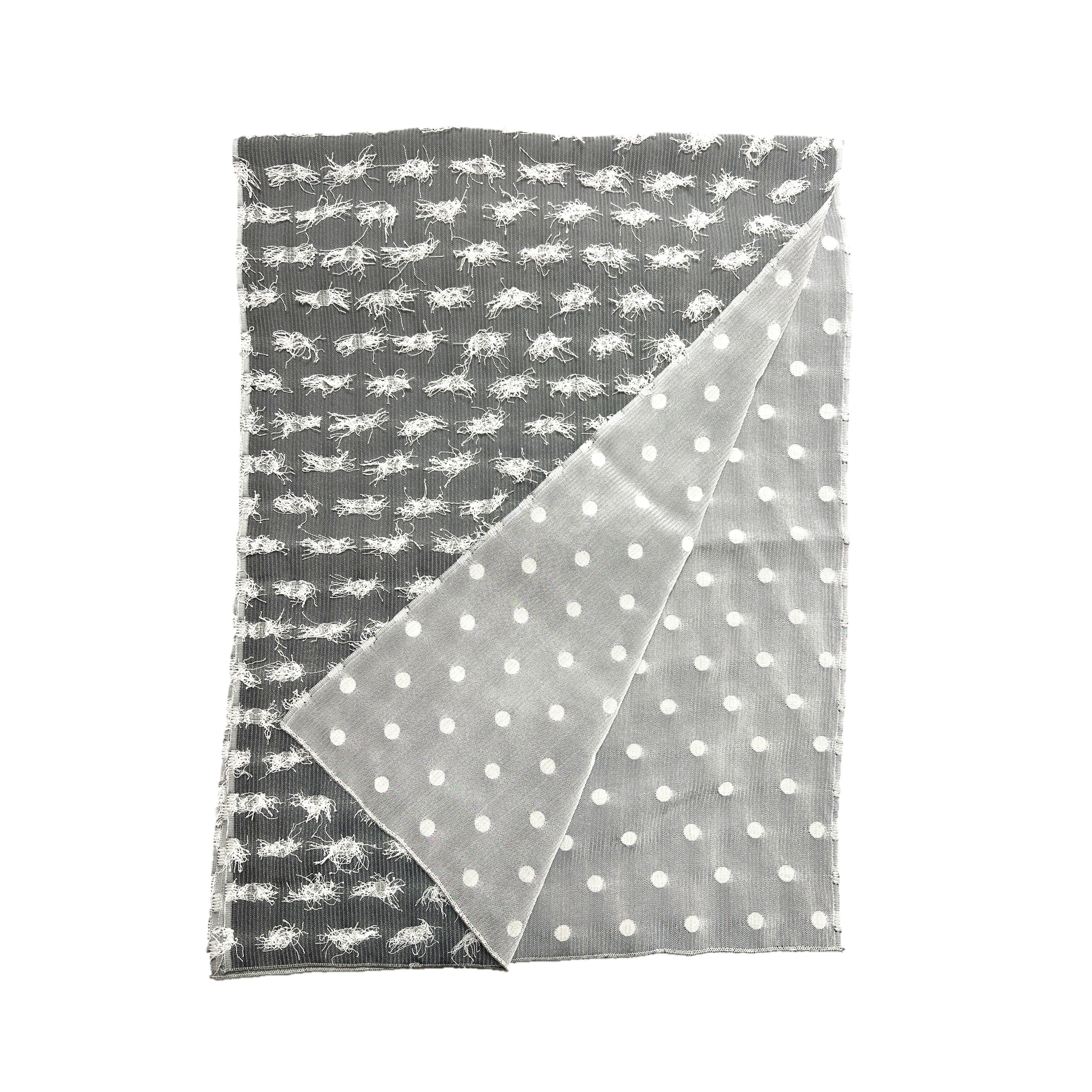 NUNO Scarf: "New Papillon" (Soft Black/White)