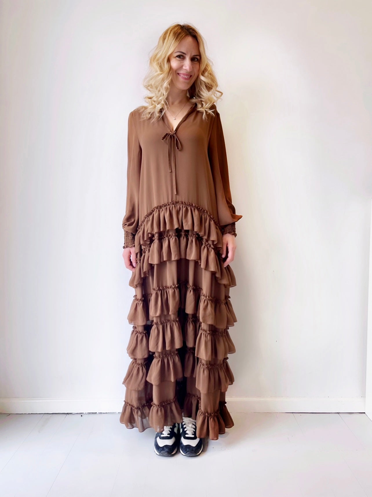 Freya maxi dress Dusty Brown