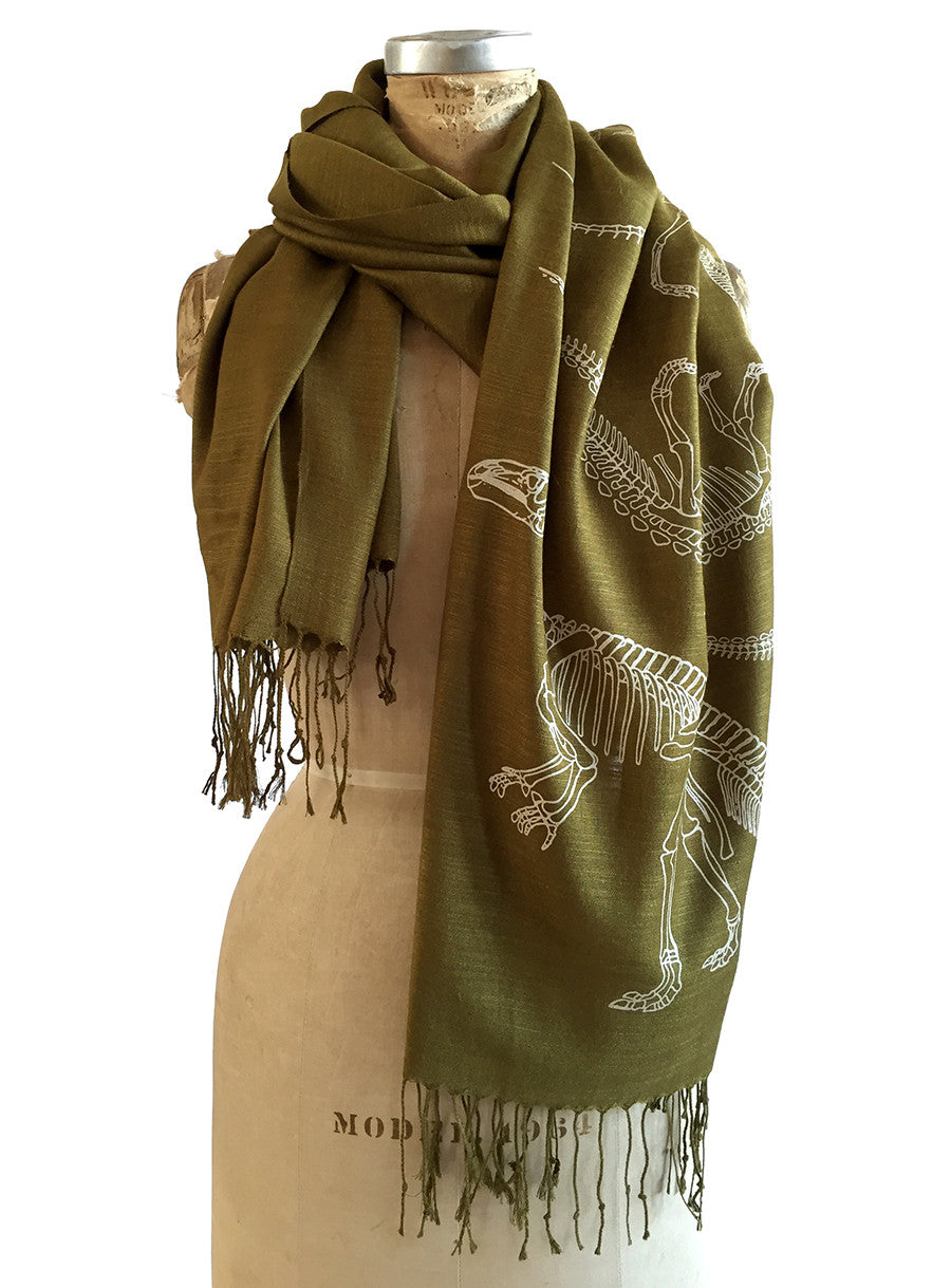 Dinosaur Bones Pashmina Scarf