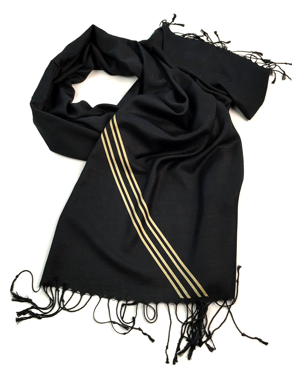 Racing Stripes: Special Formula Linen-Weave Pashmina