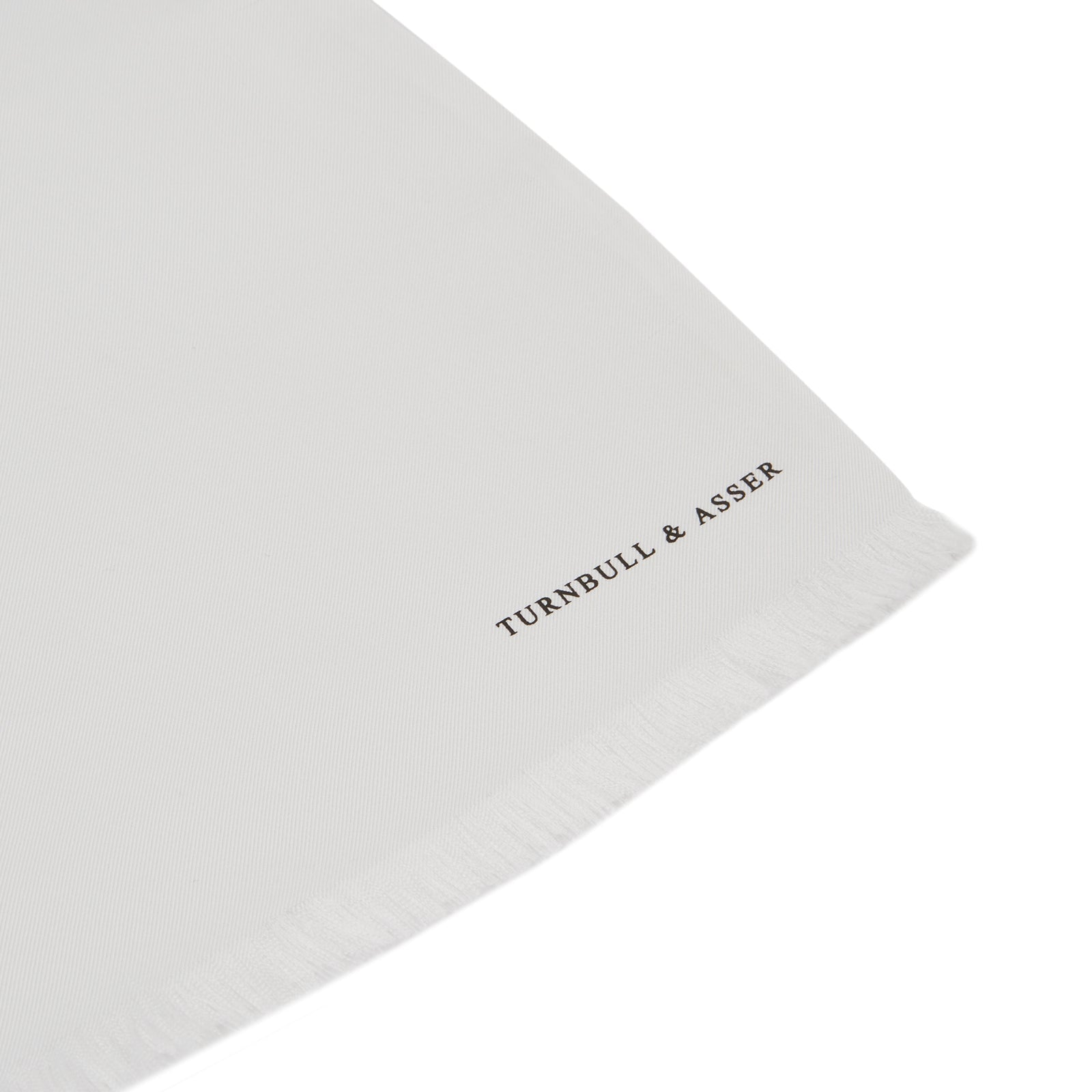 Plain White Silk Scarf