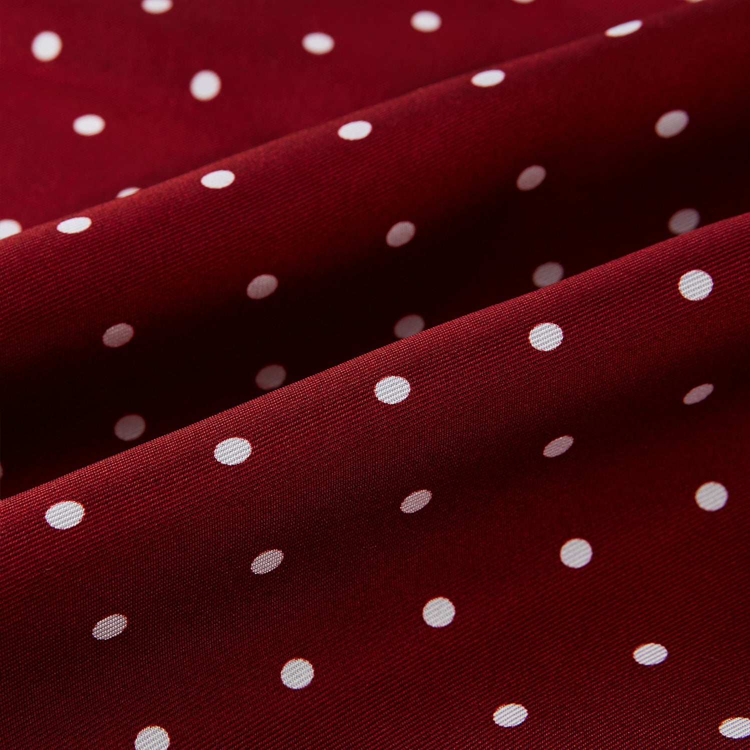 Burgundy and White Spotted Silk Scarf
