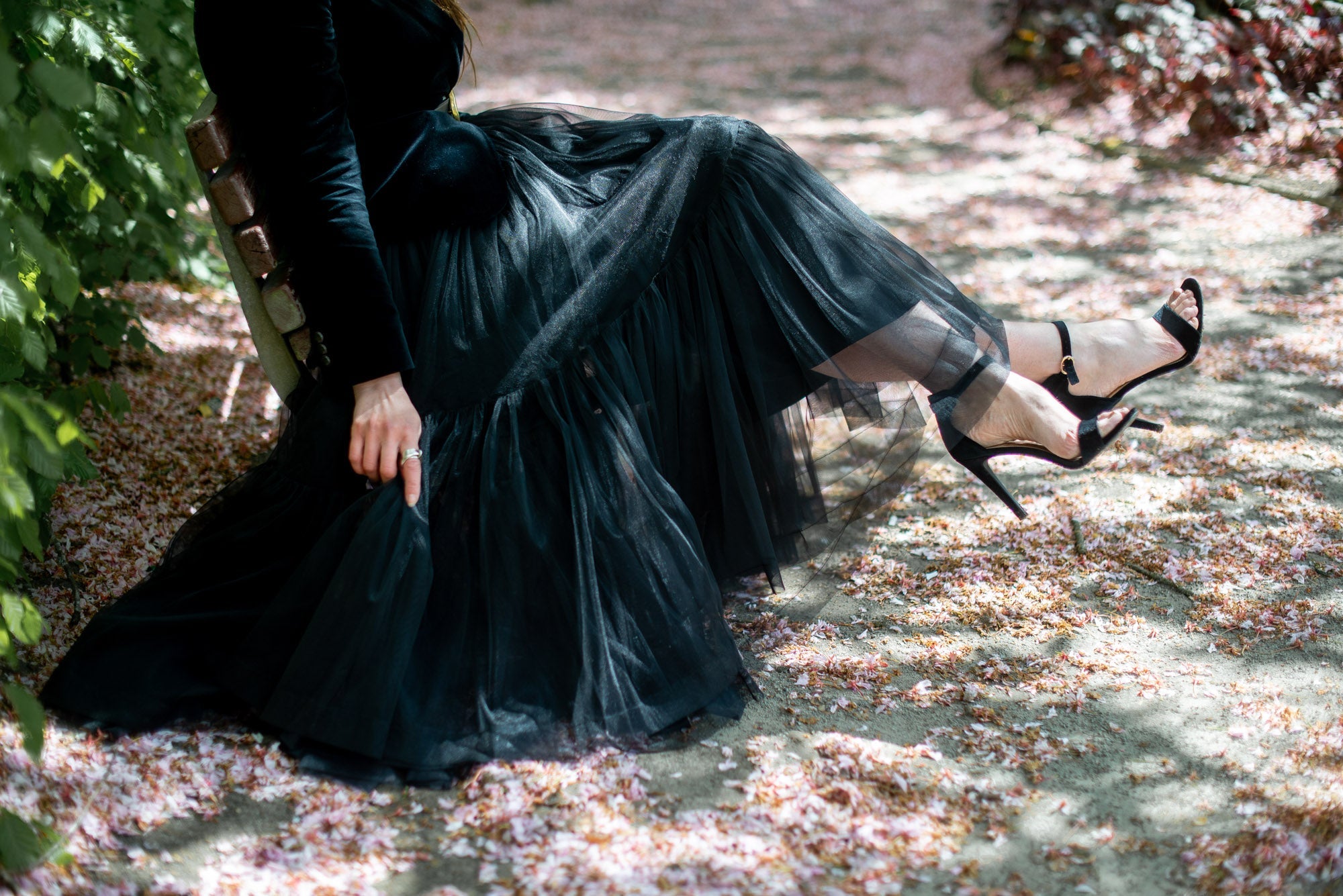 Magia tulle midi skirt