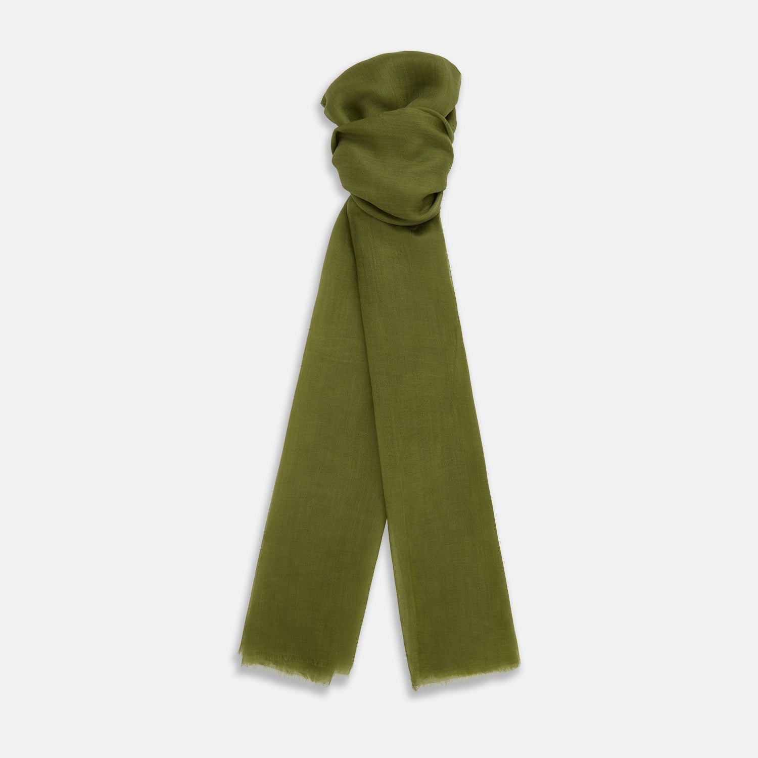 Moss Green Cashmere Scarf