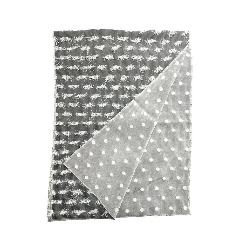 NUNO Scarf: "New Papillon" (Soft Black/White)