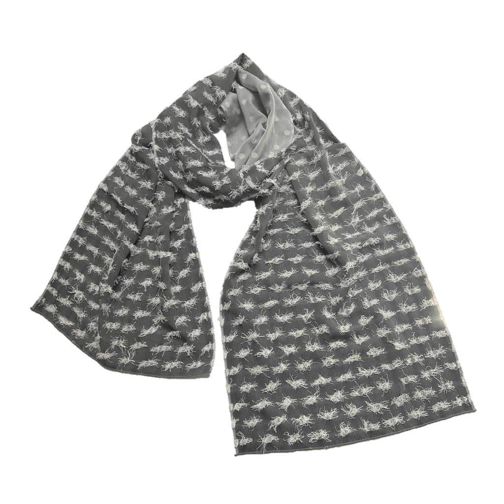 NUNO Scarf: "New Papillon" (Soft Black/White)