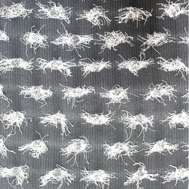 NUNO Scarf: "New Papillon" (Soft Black/White)