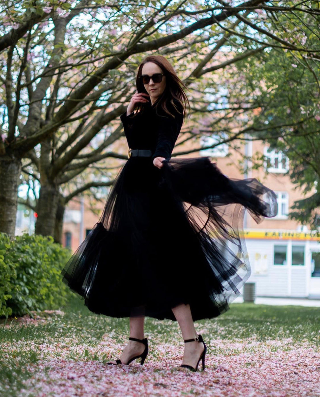 Magia tulle midi skirt