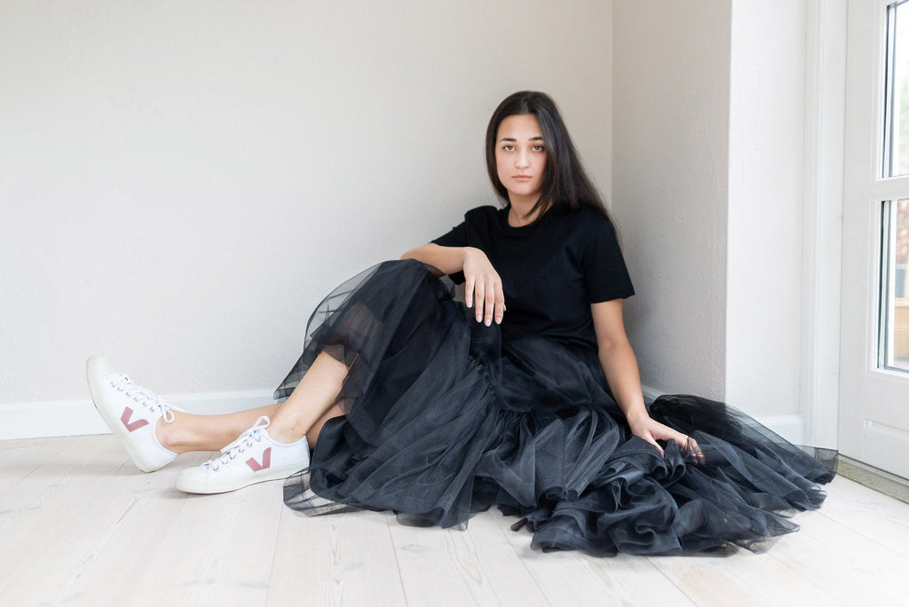 Magia tulle midi skirt