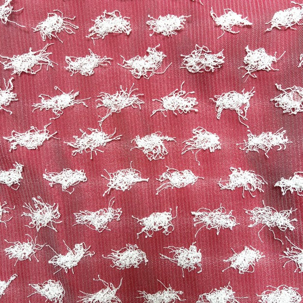 NUNO Scarf: "New Papillon" (Soft Red/White)