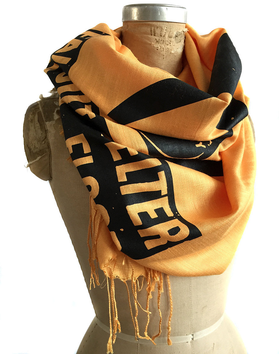 Fallout Shelter Scarf. Linen-weave pashmina