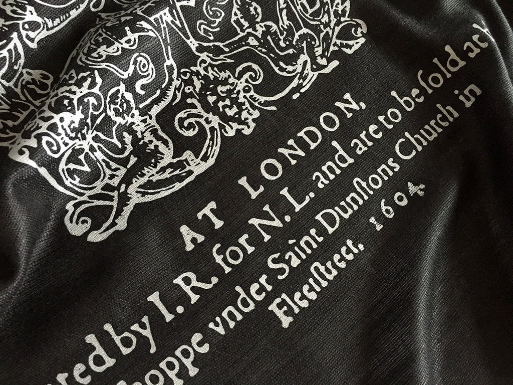 Hamlet Book Scarf. Shakespeare linen-weave pashmina