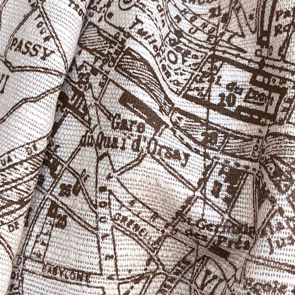 Paris Map Scarf, French map bamboo pashmina