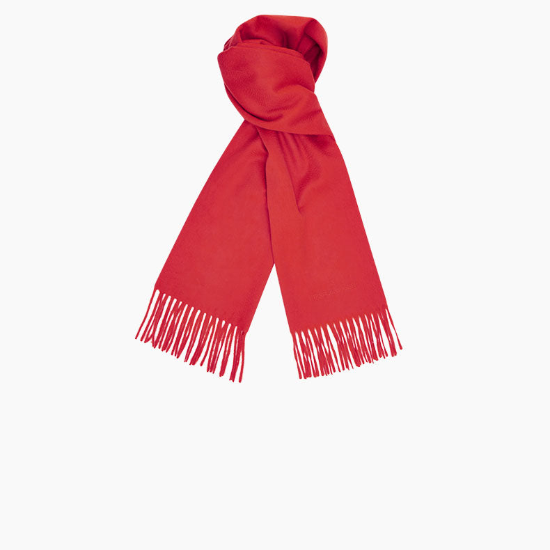 Red Pure Cashmere Scarf
