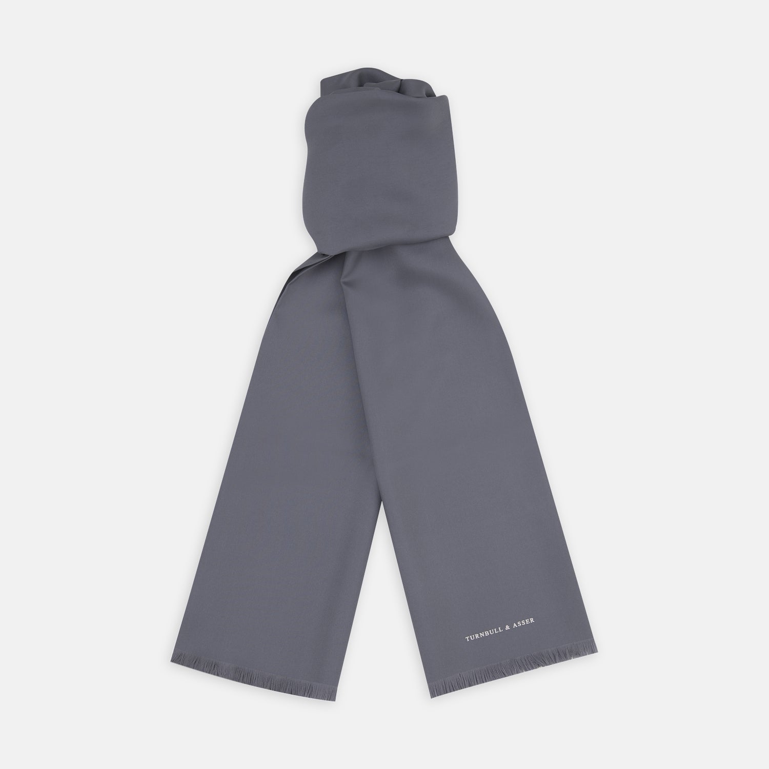 Plain Grey Silk Scarf