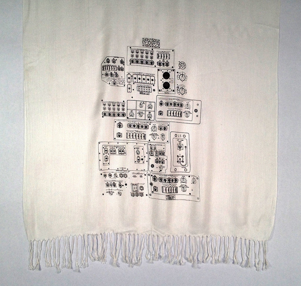 Space Shuttle Controls Pashmina Scarf.
