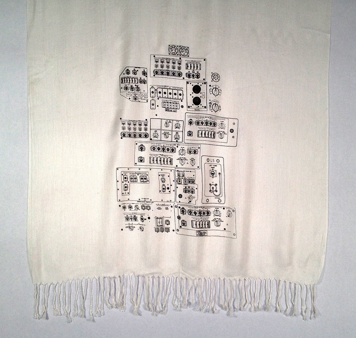Space Shuttle Controls Pashmina Scarf.